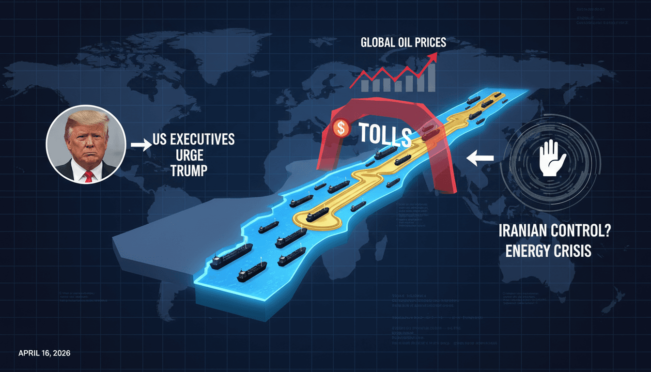 US Oil Executives Urge Trump to Reject Iranian Tolls on Strait of Hormuz