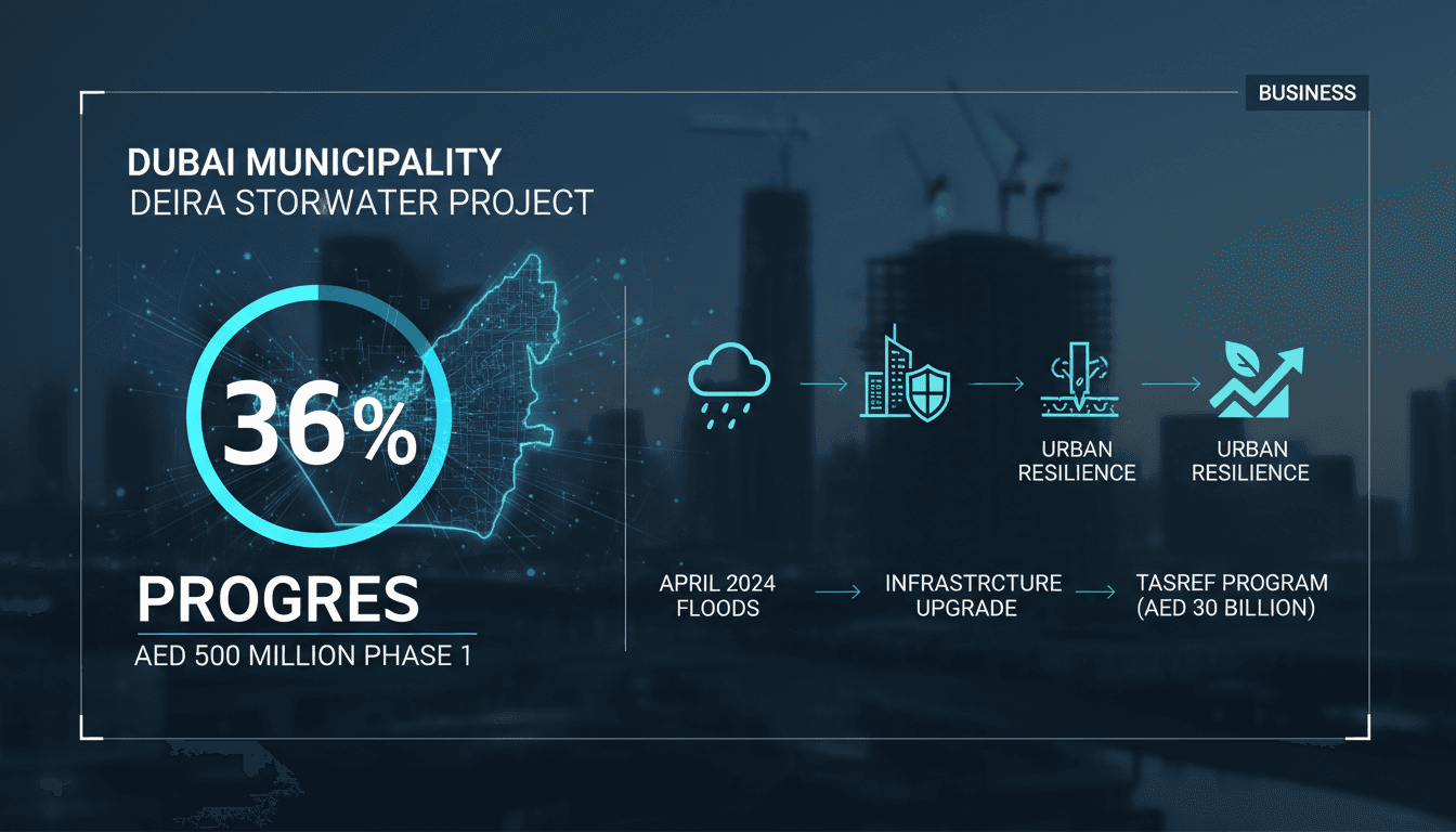 Dubai Municipality Reports 36% Progress on AED 500 Million Deira Stormwater Project