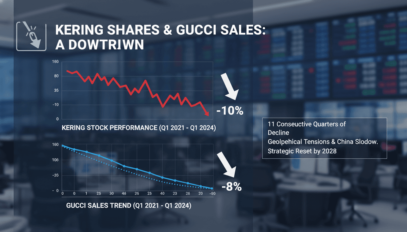 Kering Shares Drop 10% Amid Continued Decline in Gucci Sales