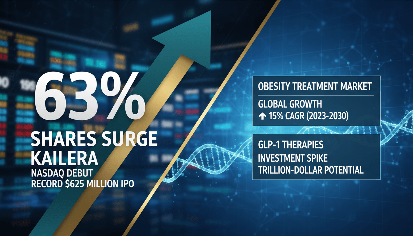 Kailera Therapeutics Shares Surge 63% on Nasdaq Debut After Record $625 Million IPO