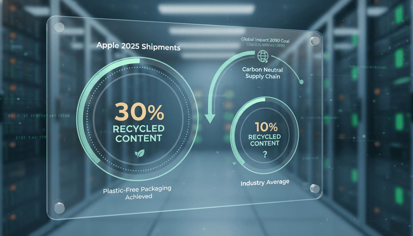 Apple Reports 30% Recycled Material in 2025 Shipments and Completes Plastic-Free Packaging Transition