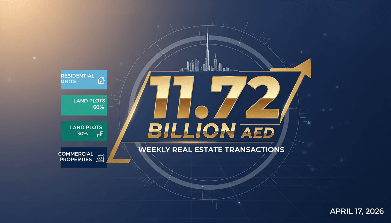 Dubai Real Estate Sector Achieves 11.72 Billion AED in Weekly Transactions