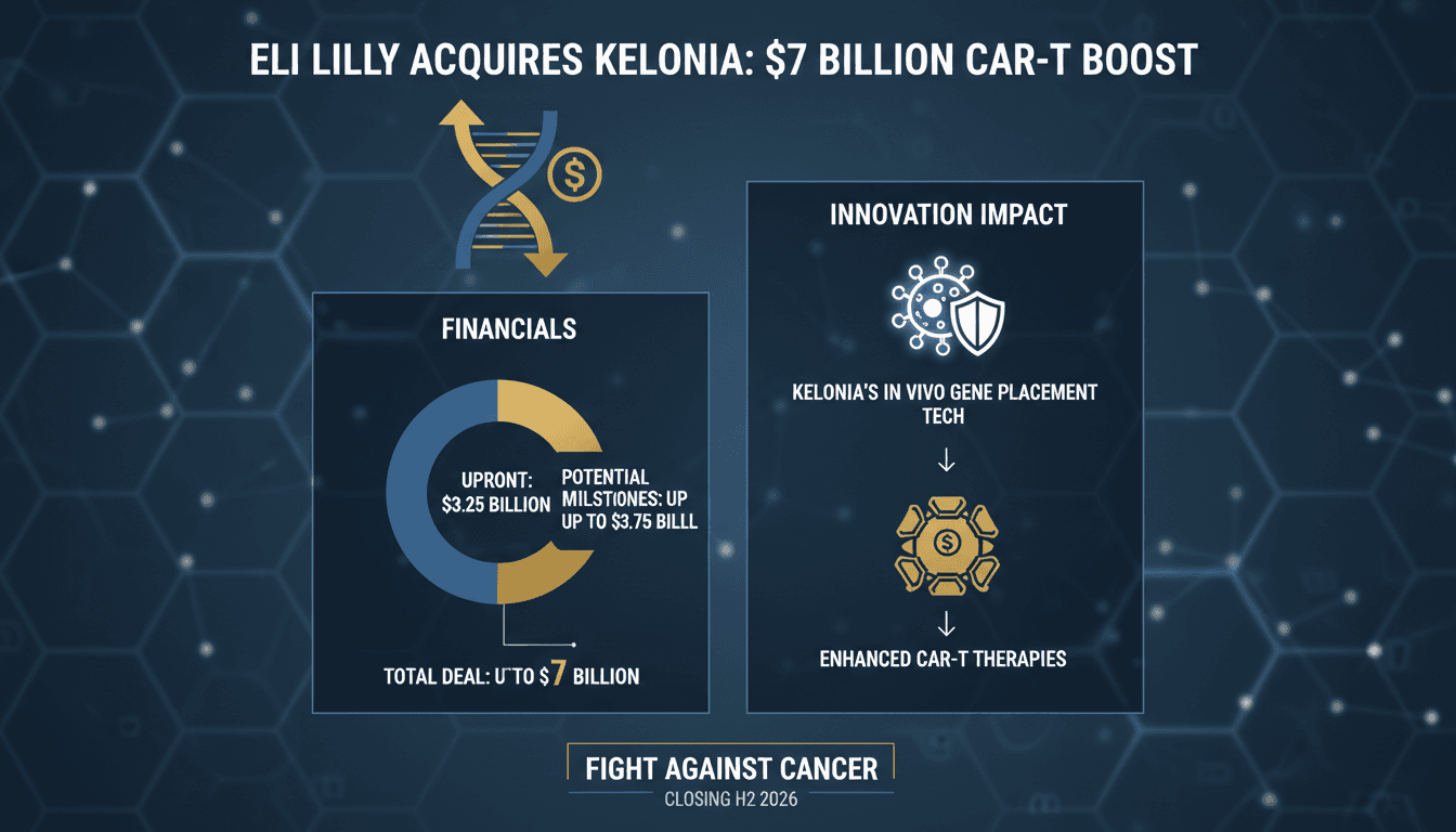 Eli Lilly Acquires Kelonia Therapeutics for Up to $7 Billion to Enhance CAR-T Therapy Development