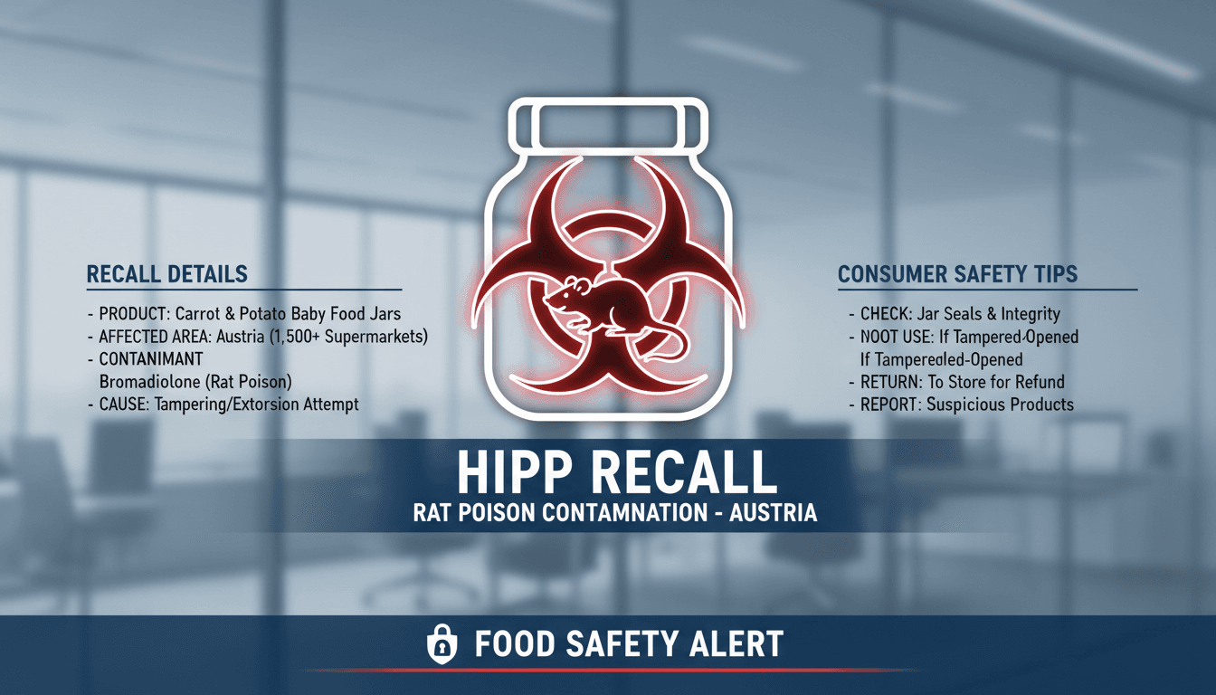 HiPP Recalls Baby Food in Austria Due to Rat Poison Contamination