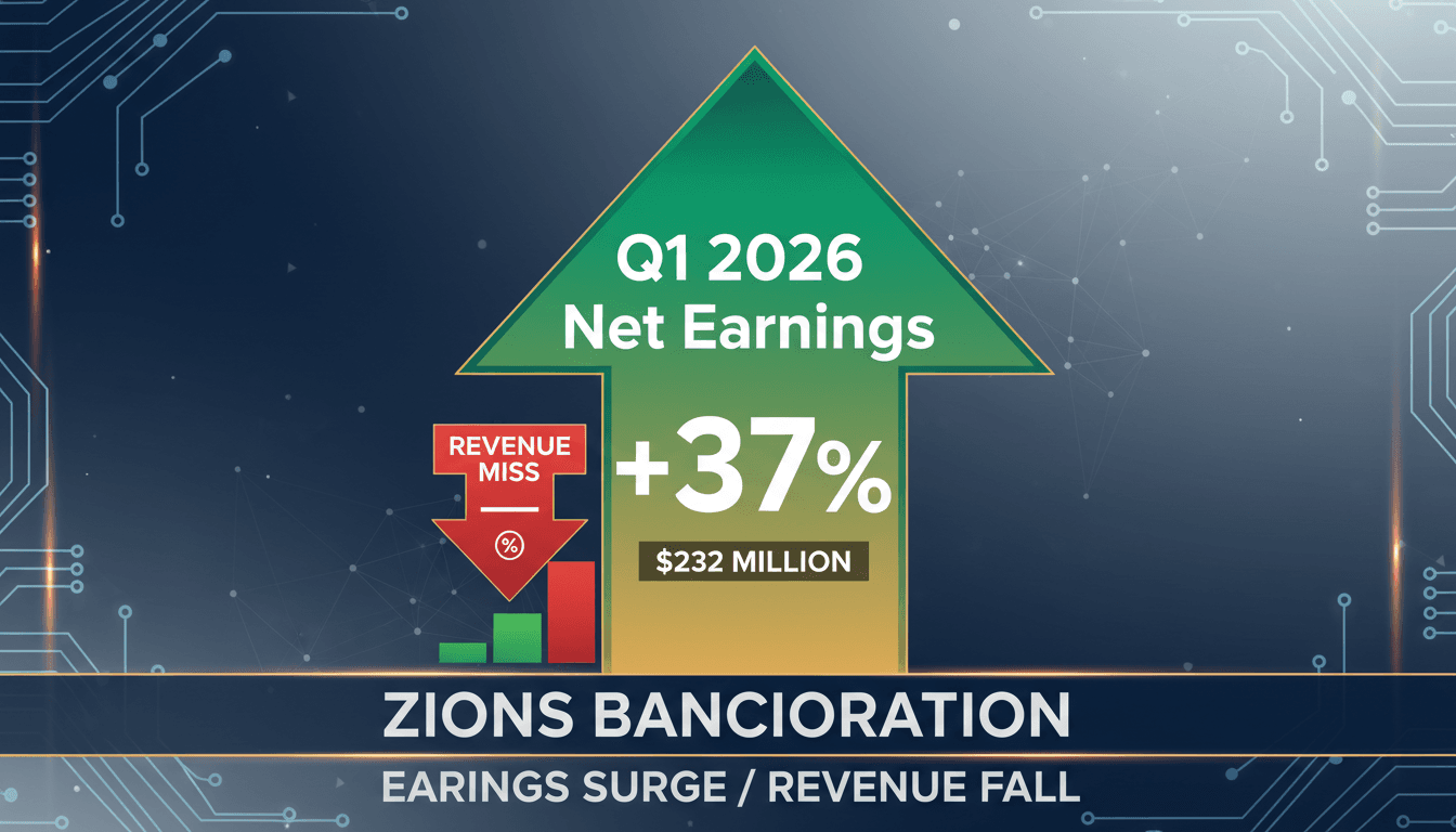 Zions Bancorporation Reports Significant Q1 2026 Earnings Growth Amid Revenue Miss