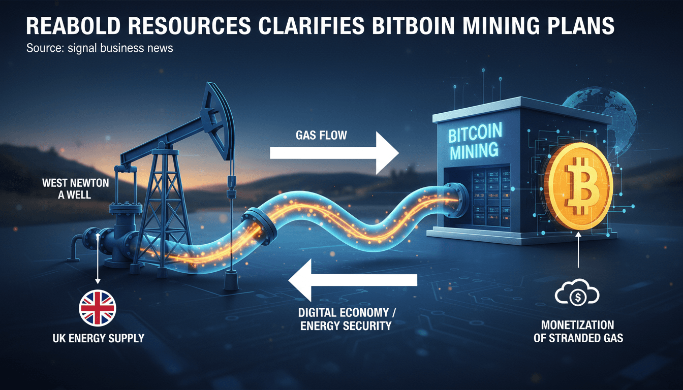 Reabold Resources Clarifies Bitcoin Mining Plans at West Newton Gas Field