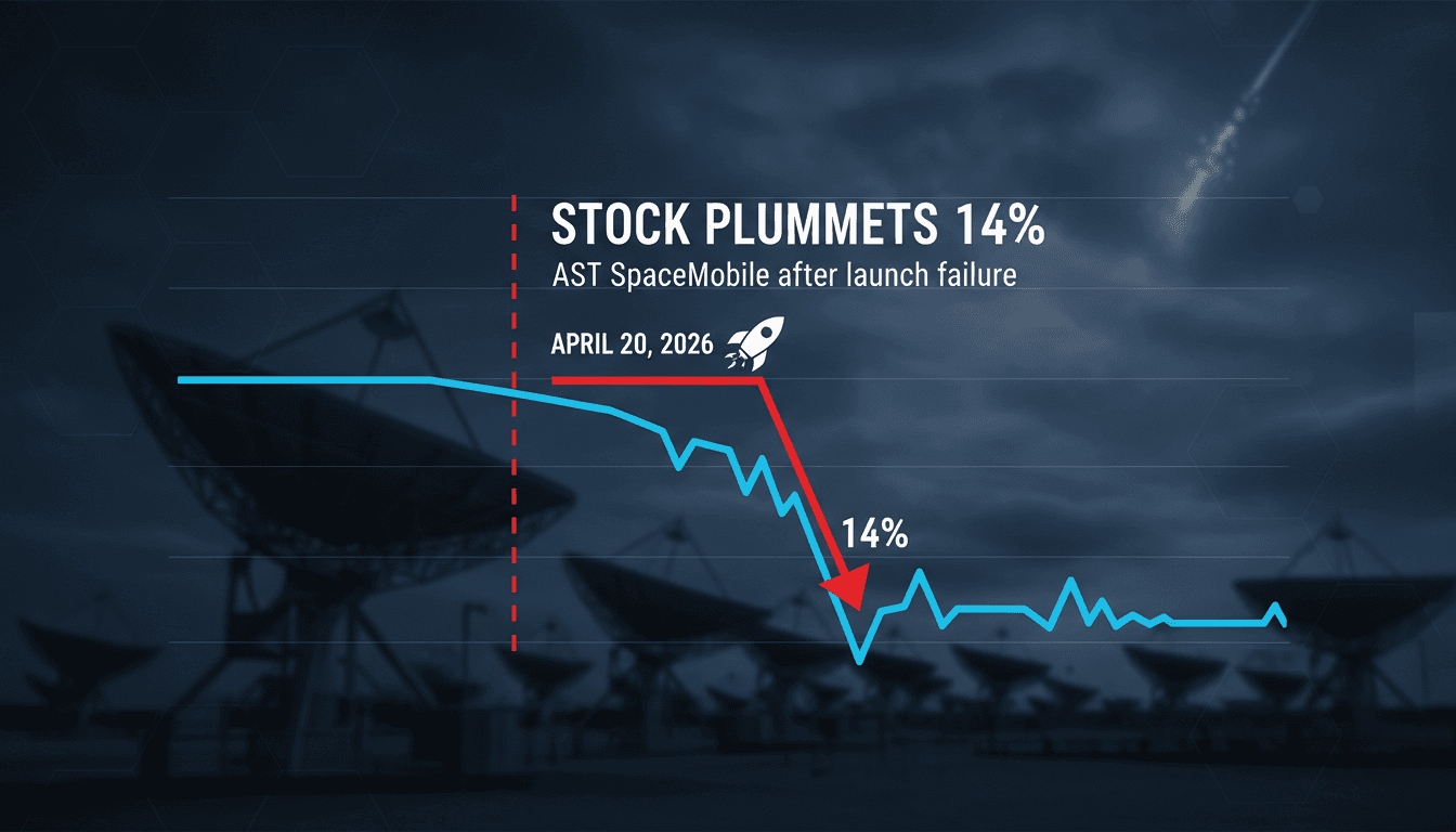 AST SpaceMobile's stock drops 14% after satellite launch failure