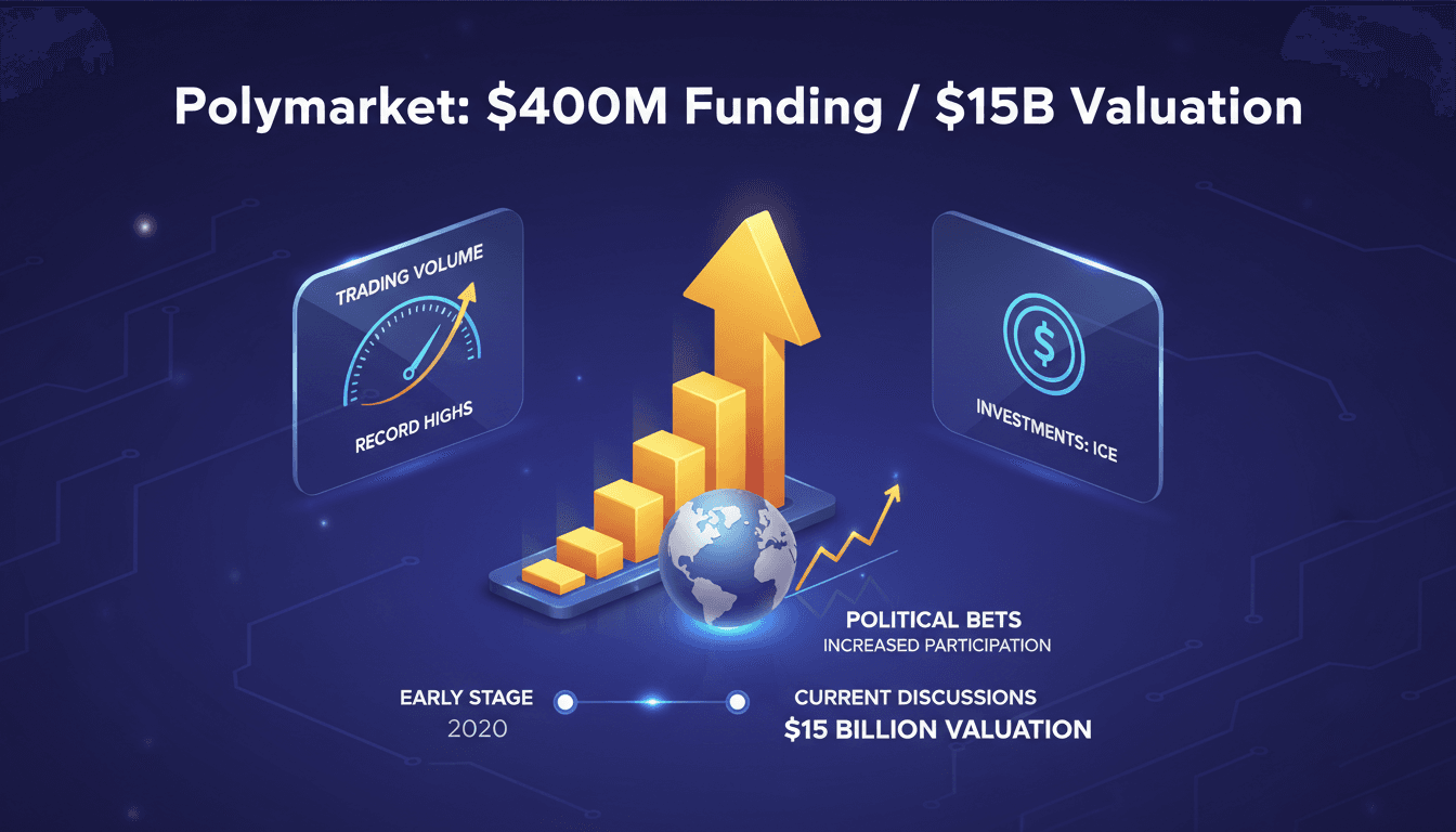 Polymarket Negotiates $400 Million Funding at $15 Billion Valuation