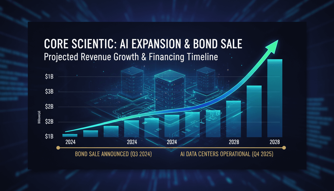 Core Scientific to raise $3.3 billion through bond sale for AI data centers