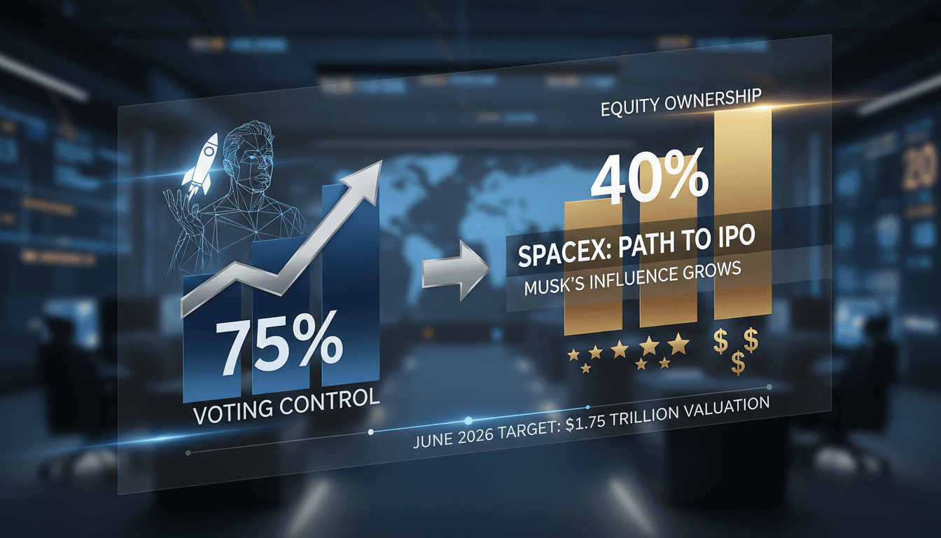 Elon Musk increases SpaceX ownership ahead of IPO