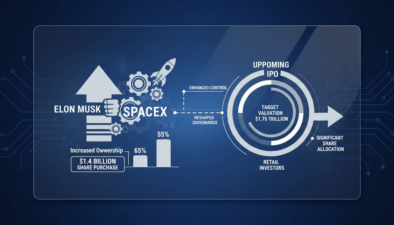 Elon Musk increases SpaceX ownership ahead of IPO