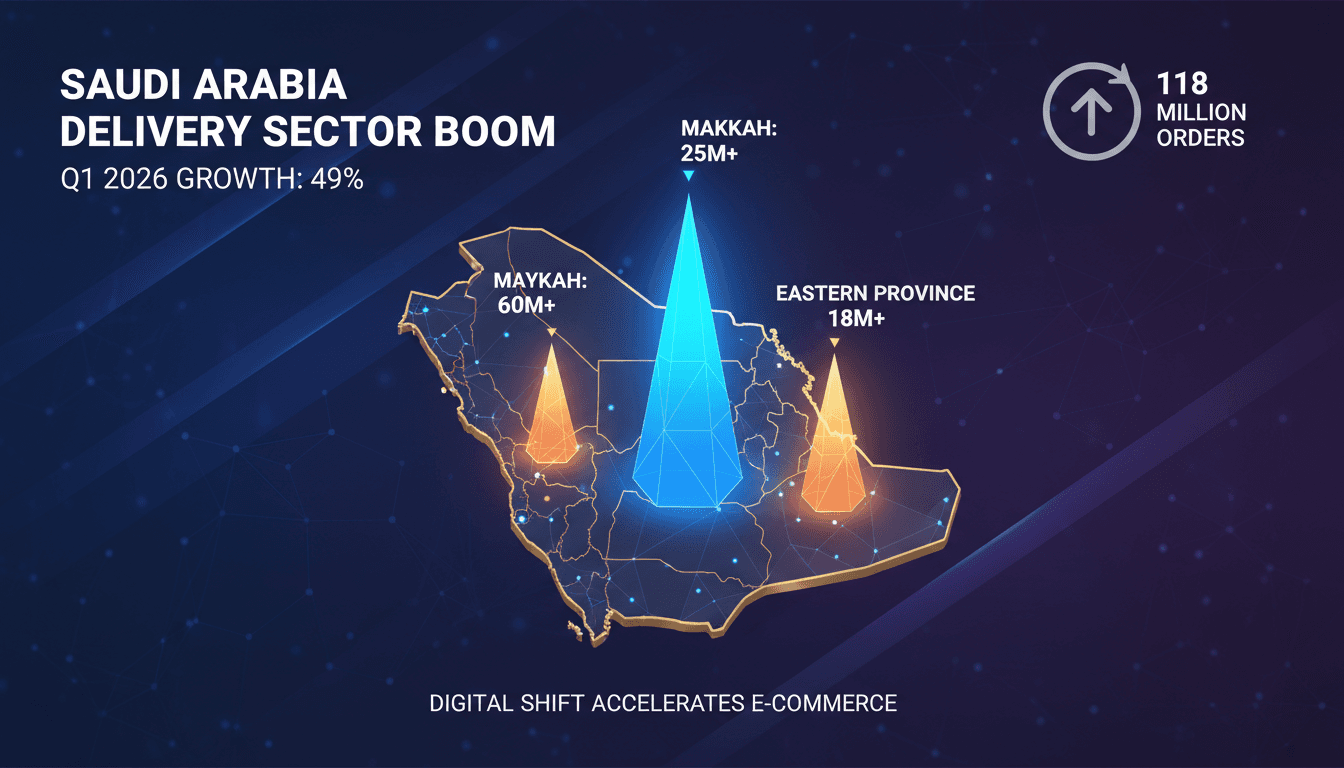 Saudi Arabia's delivery sector sees 49% growth in Q1 2026