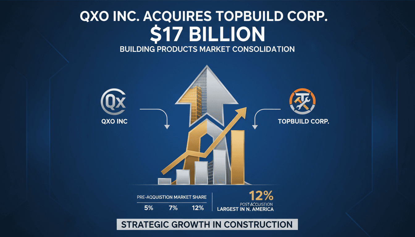 QXO Inc. announces $17 billion acquisition of TopBuild Corp
