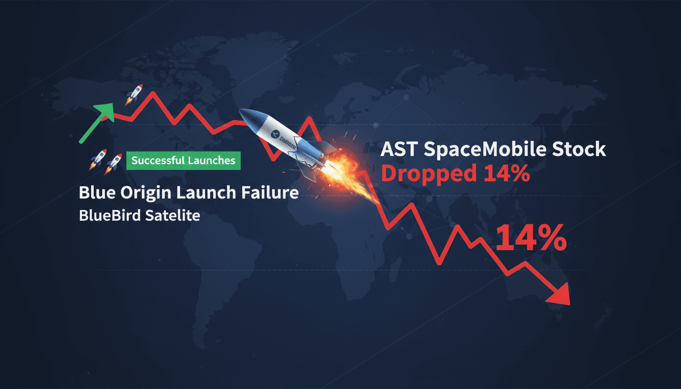 AST SpaceMobile stock drops 14% after Blue Origin rocket launch failure
