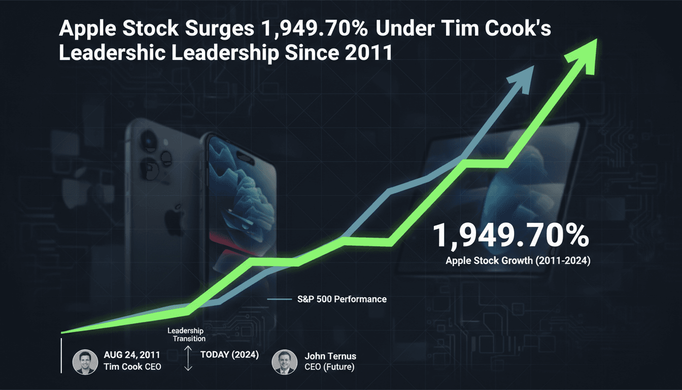 Apple Stock Surges 1,949.70% Under Tim Cook's Leadership Since 2011