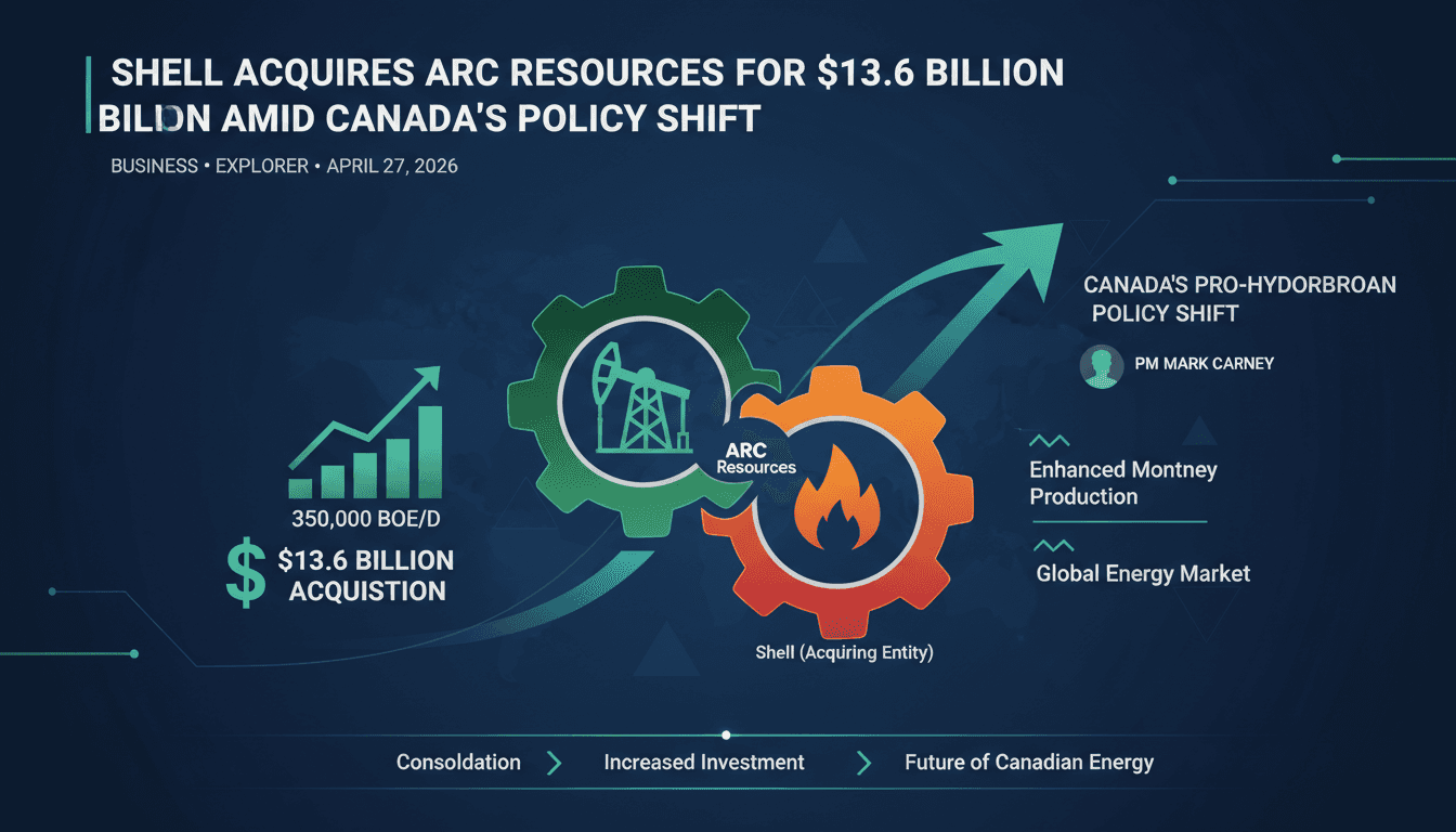 Shell acquires ARC Resources for $13.6 billion amid Canada's pro-hydrocarbon policy shift
