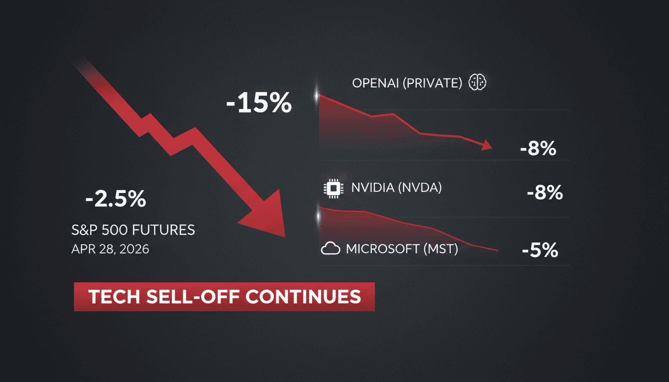 US stock markets decline amid concerns over OpenAI's performance