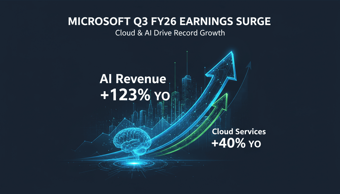 Microsoft reports strong Q3 FY26 earnings with significant growth in cloud and AI revenue