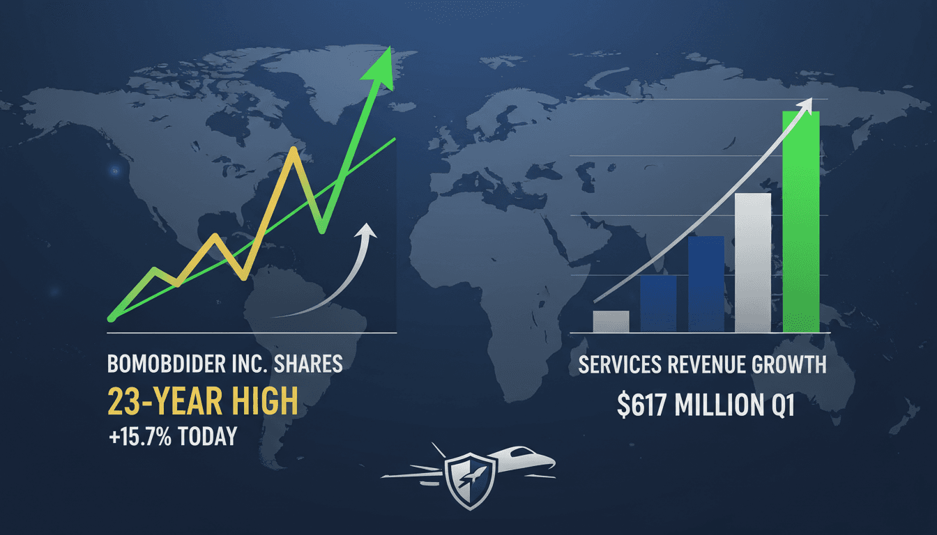 Bombardier Inc. shares surge to 23-year high amid strong demand for defense products