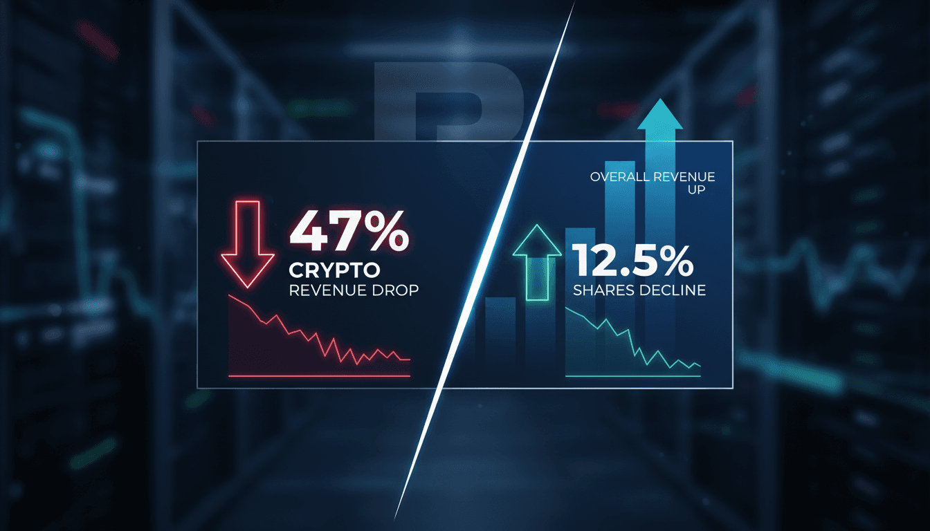 Robinhood's shares decline 12.5% following disappointing Q1 earnings driven by a 47% drop in crypto trading revenue
