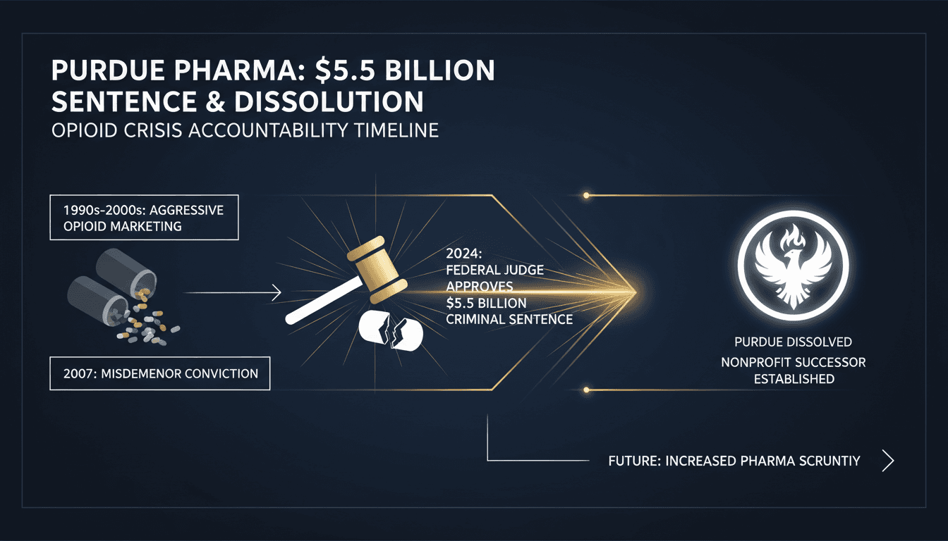 Purdue Pharma to be dissolved following $5.5 billion criminal sentence for opioid crisis role