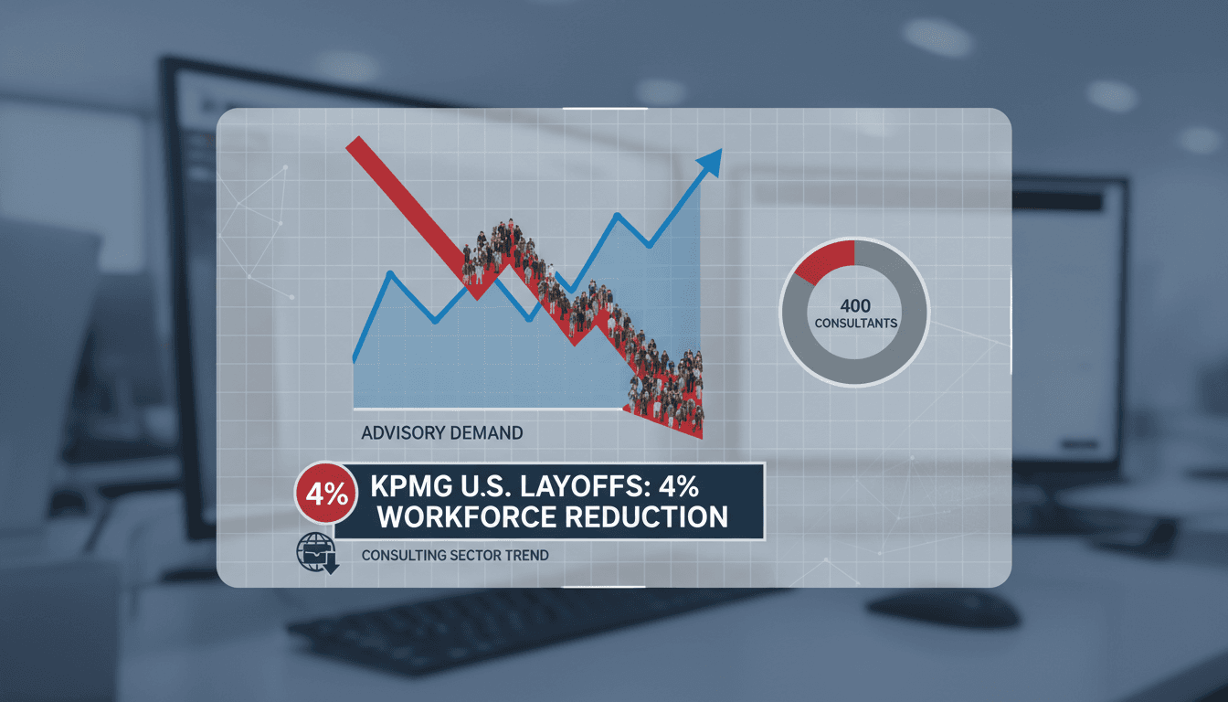 KPMG announces 4% layoffs in U.S. advisory workforce amid declining demand