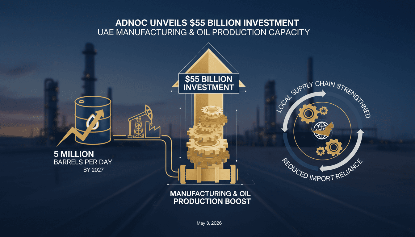 ADNOC Unveils $55 Billion Investment to Boost UAE Manufacturing and Oil Production Capacity