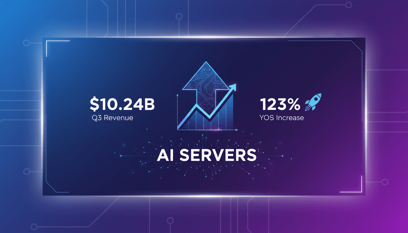 Super Micro Computer's financial growth chart highlighting Q3 profits and revenue increase.