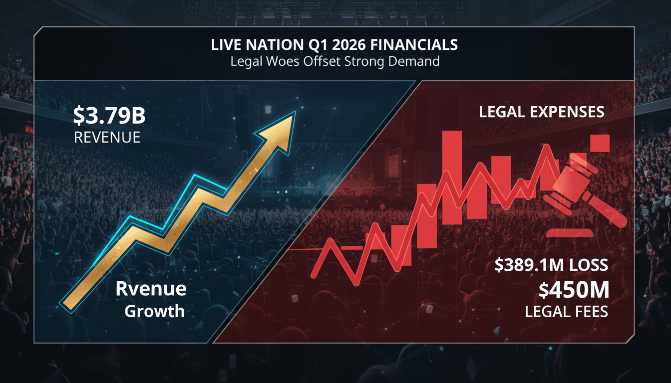 Live Nation financial report highlighting revenue and losses