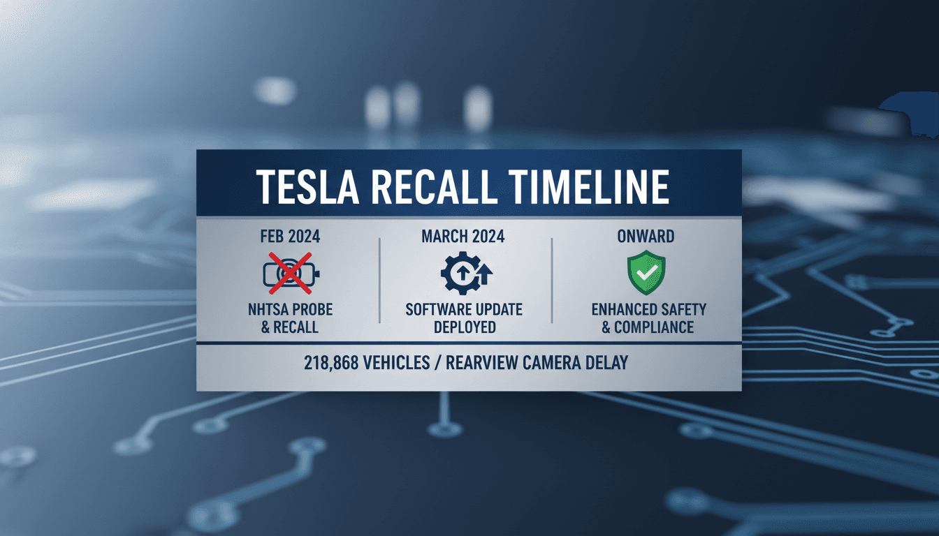 Tesla vehicles parked with a focus on rearview camera technology