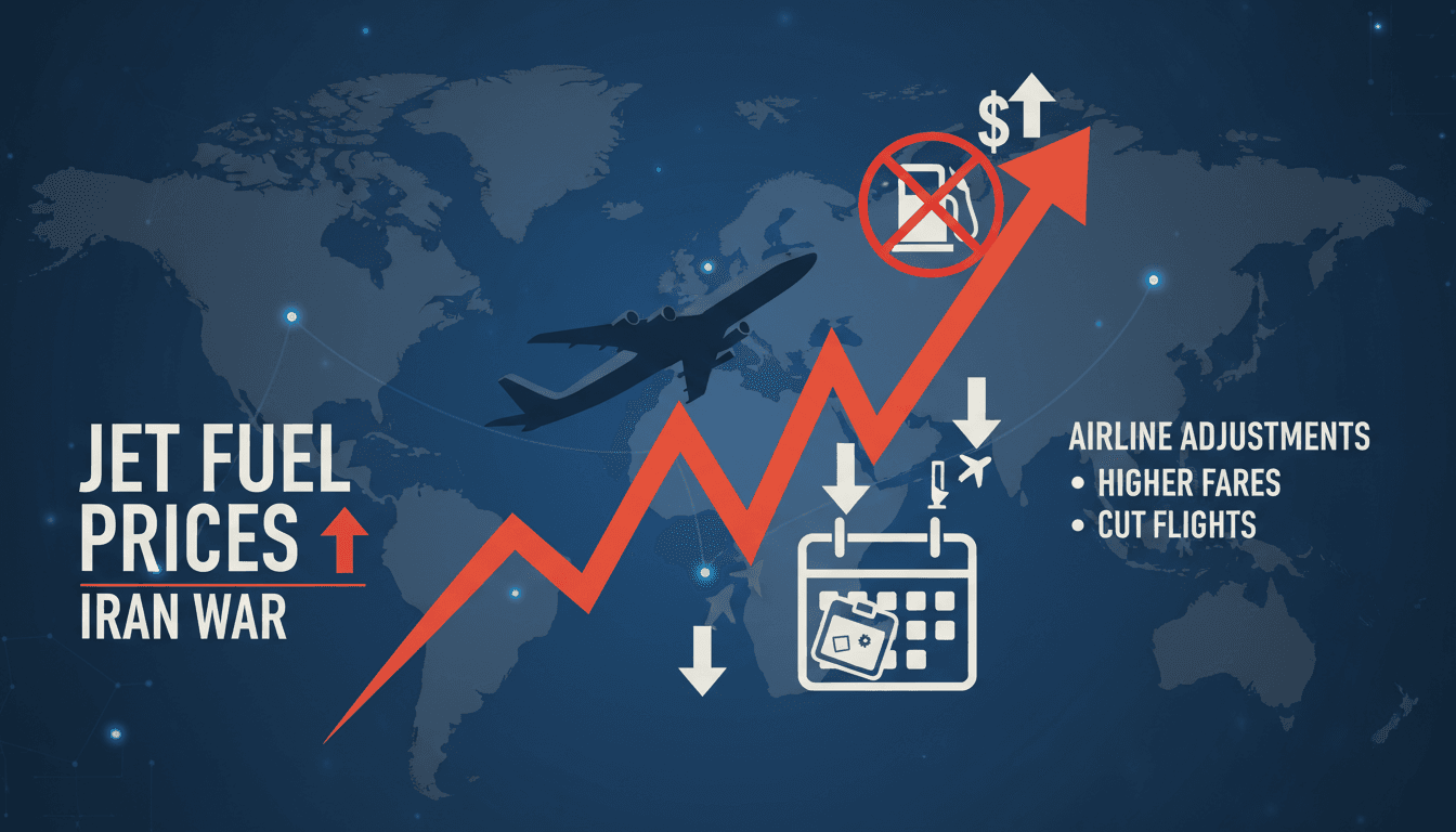 Graph showing the rise in jet fuel prices and its effects on airlines