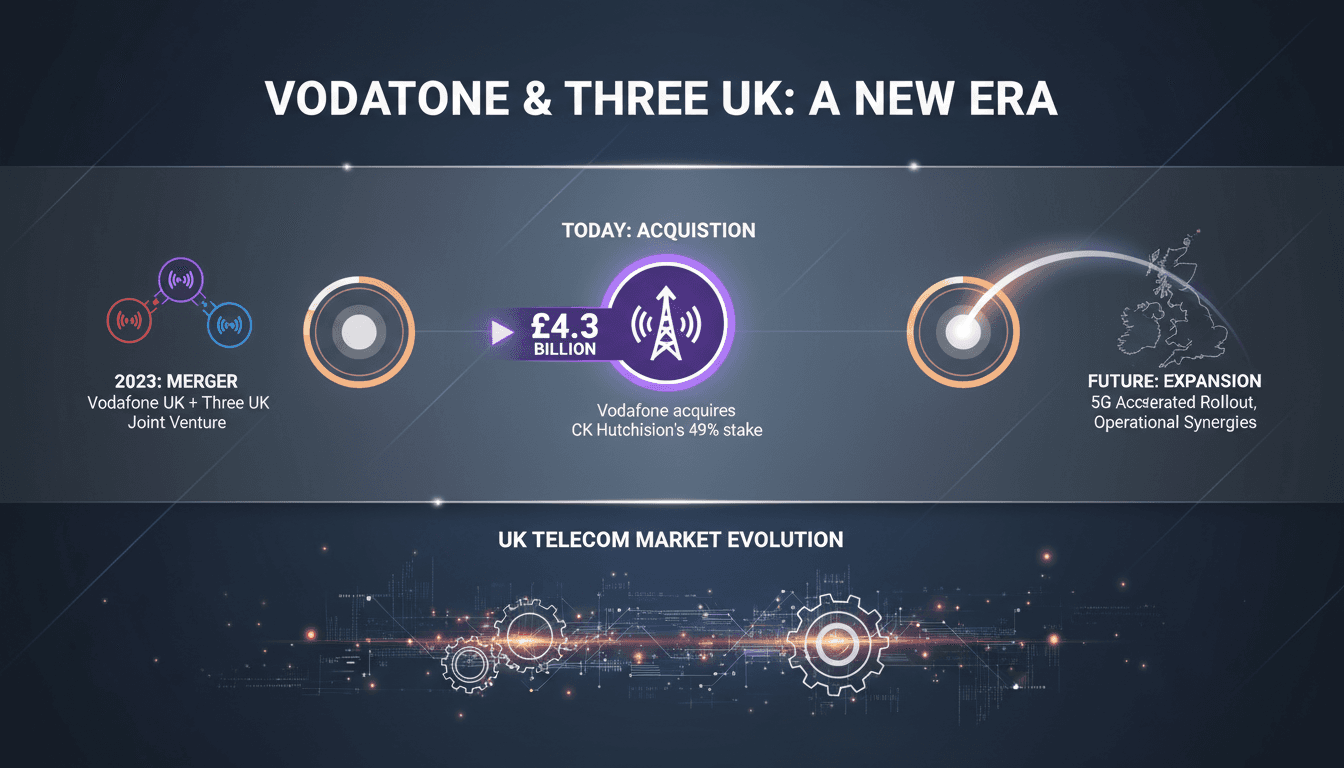 Vodafone Group to Acquire CK Hutchison's Stake in VodafoneThree for £4.3 Billion