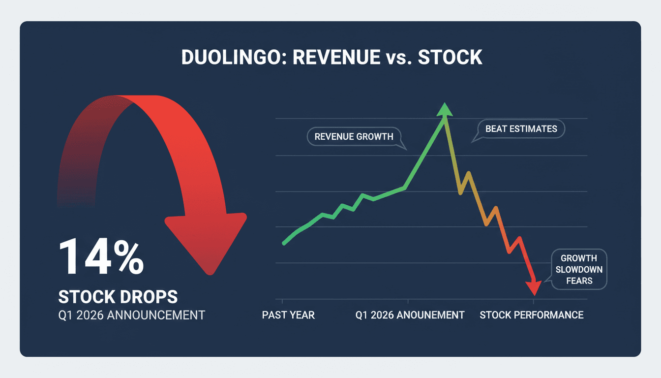 Duolingo stock drops 14% after announcing growth slowdown despite strong Q1 results