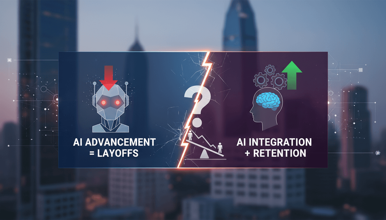 CEOs discussing AI's impact on workforce management