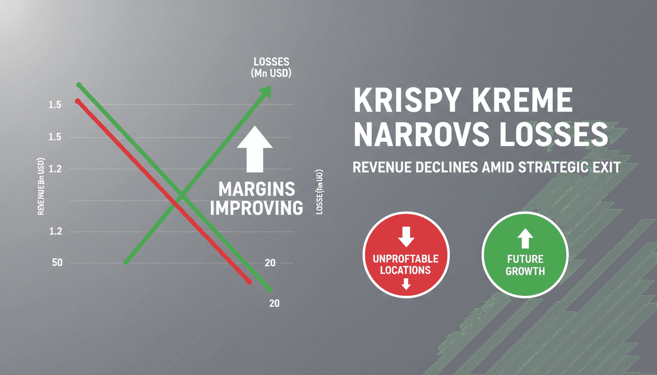 Krispy Kreme narrows losses while revenue declines amid strategic exit from unprofitable locations