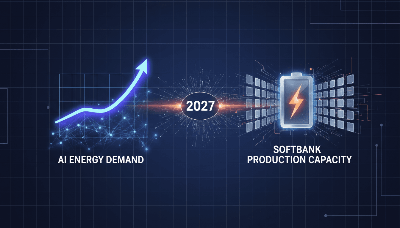 SoftBank's battery production facility for AI data centers