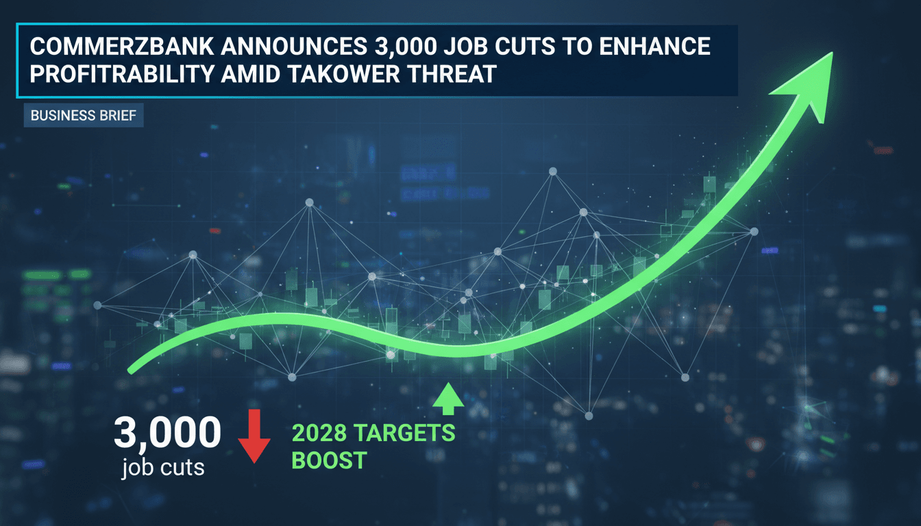 Commerzbank announces 3,000 job cuts to enhance profitability amid takeover threat