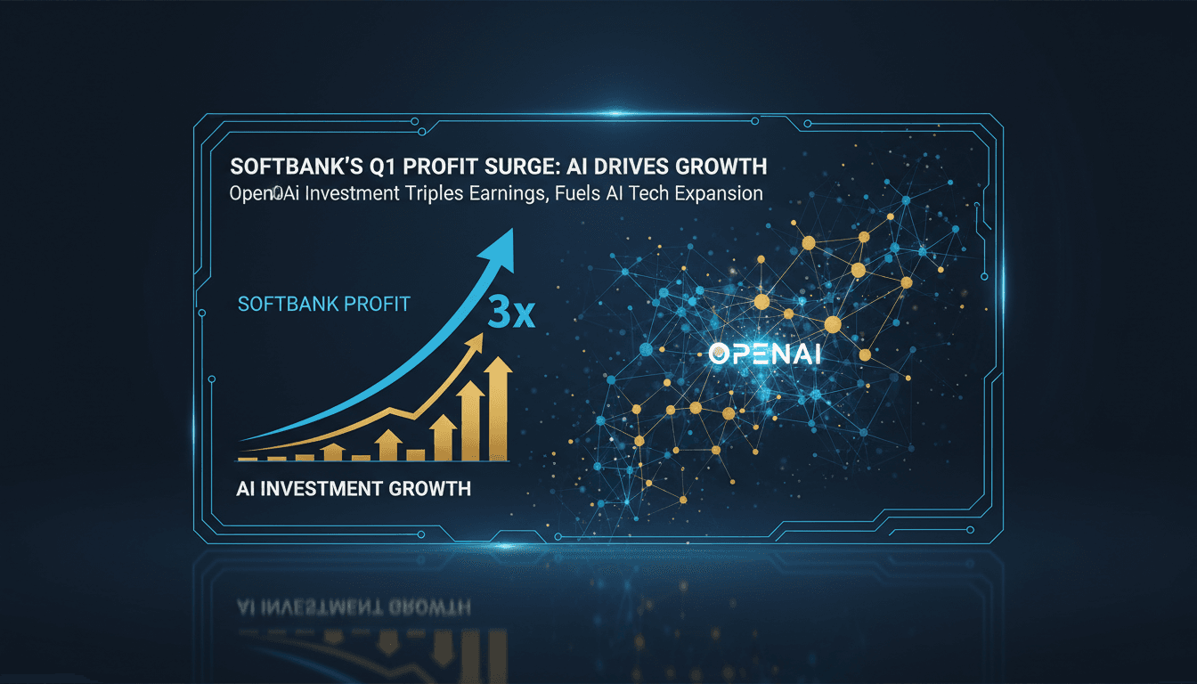 SoftBank's financial growth chart highlighting OpenAI investment impact