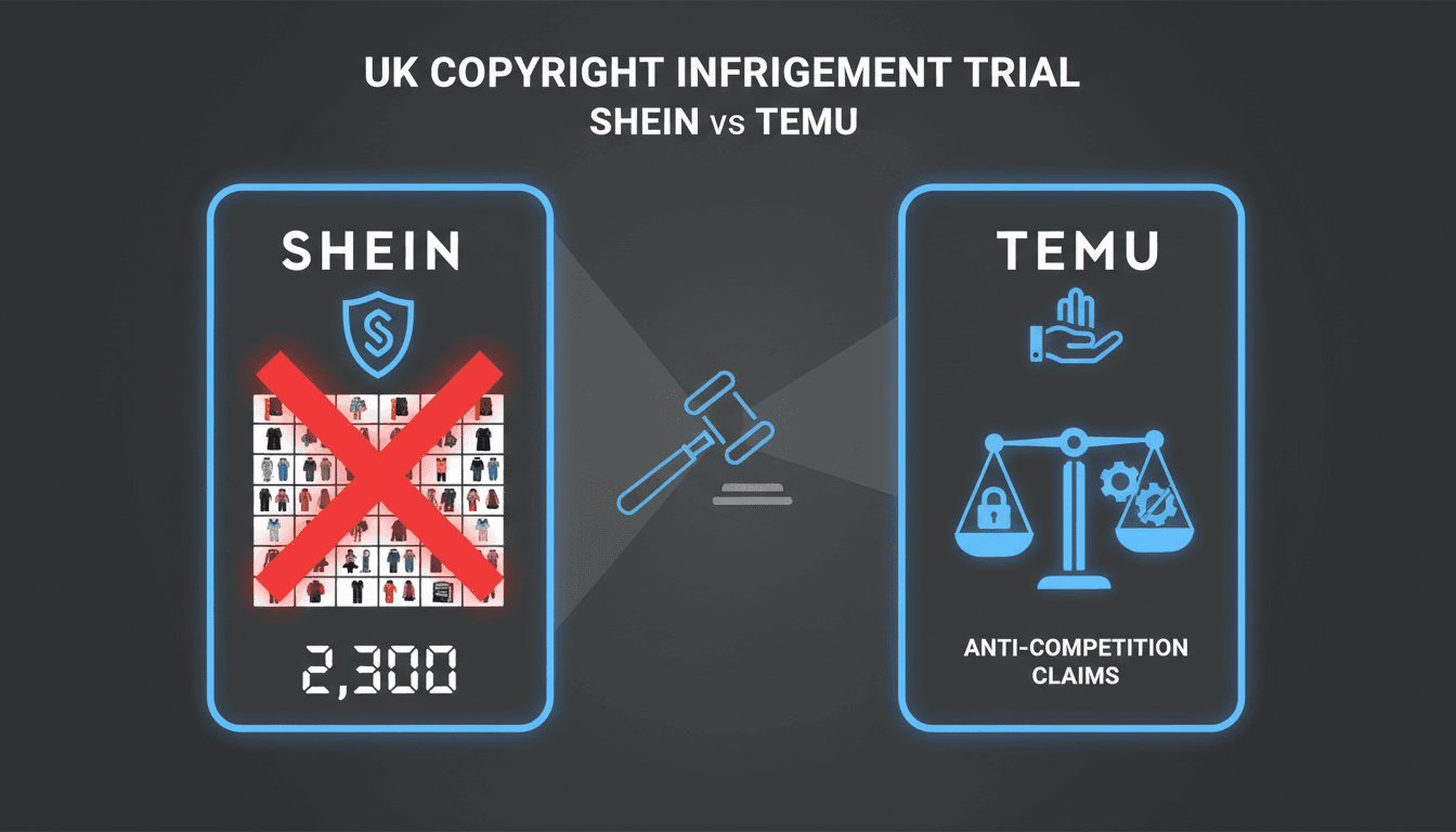 Shein and Temu face off in UK copyright infringement trial