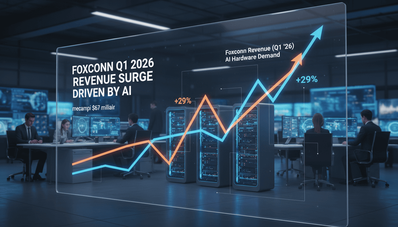 Foxconn's revenue growth chart for Q1 2026 driven by AI hardware demand.