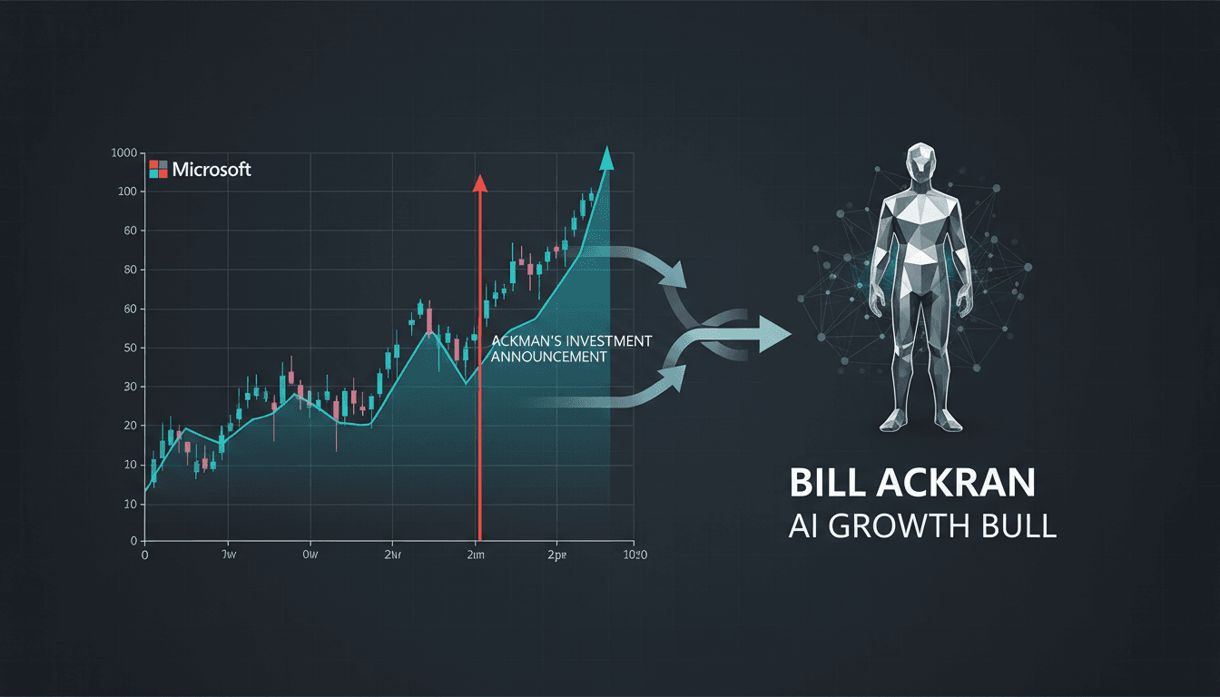Bill Ackman discussing his investment strategy in Microsoft.