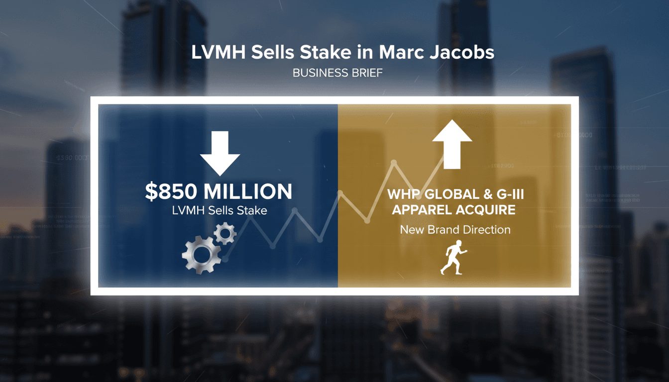 LVMH logo alongside Marc Jacobs branding in a fashion context