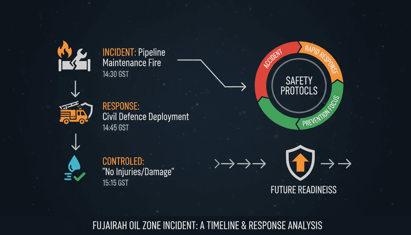 Accidental fire in Fujairah oil industrial zone quickly controlled by authorities