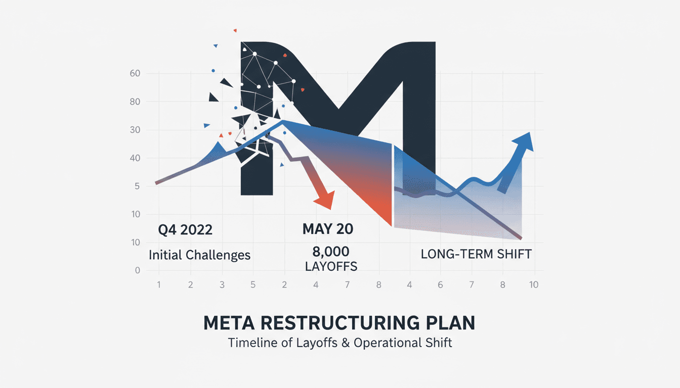 Meta's restructuring plan and layoffs announcement visual