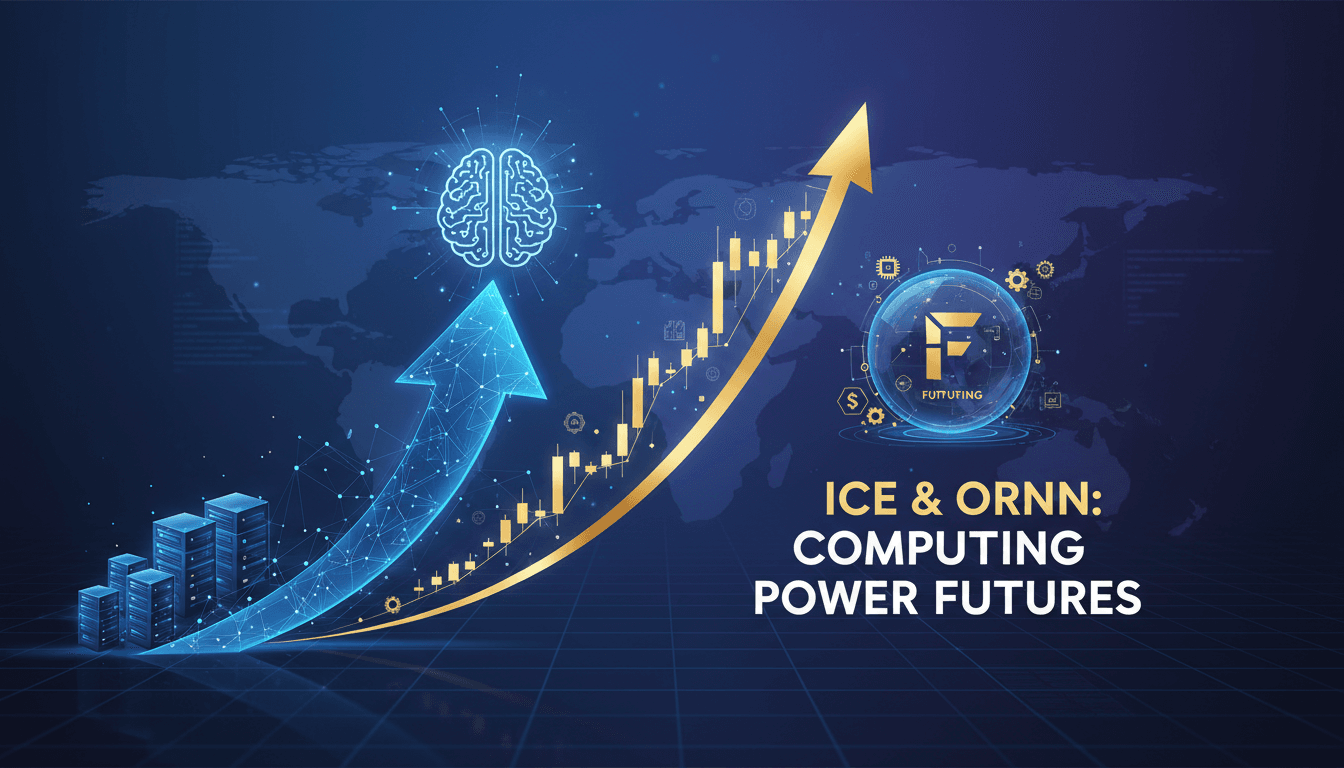 Illustration of ICE and Ornn's partnership for computing power futures contracts