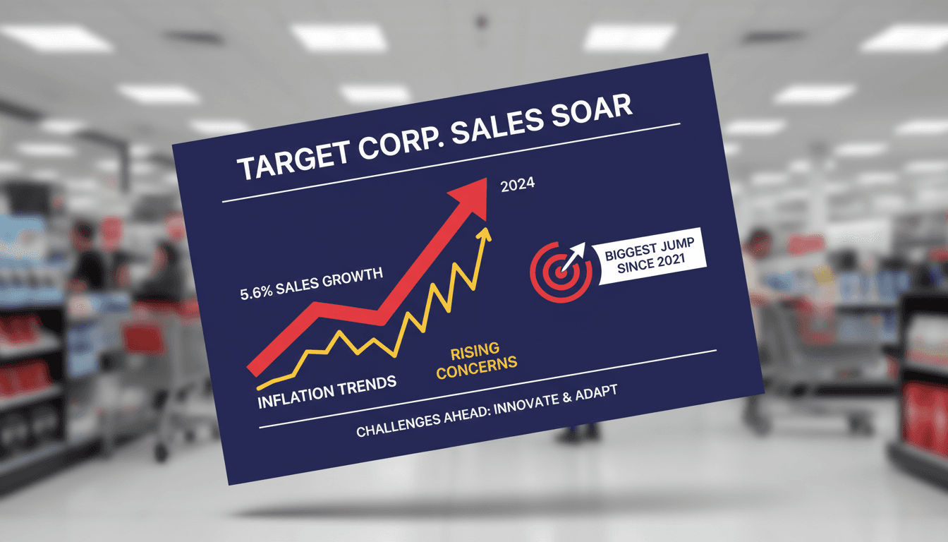 Target Corp. logo with a graph showing sales growth trends
