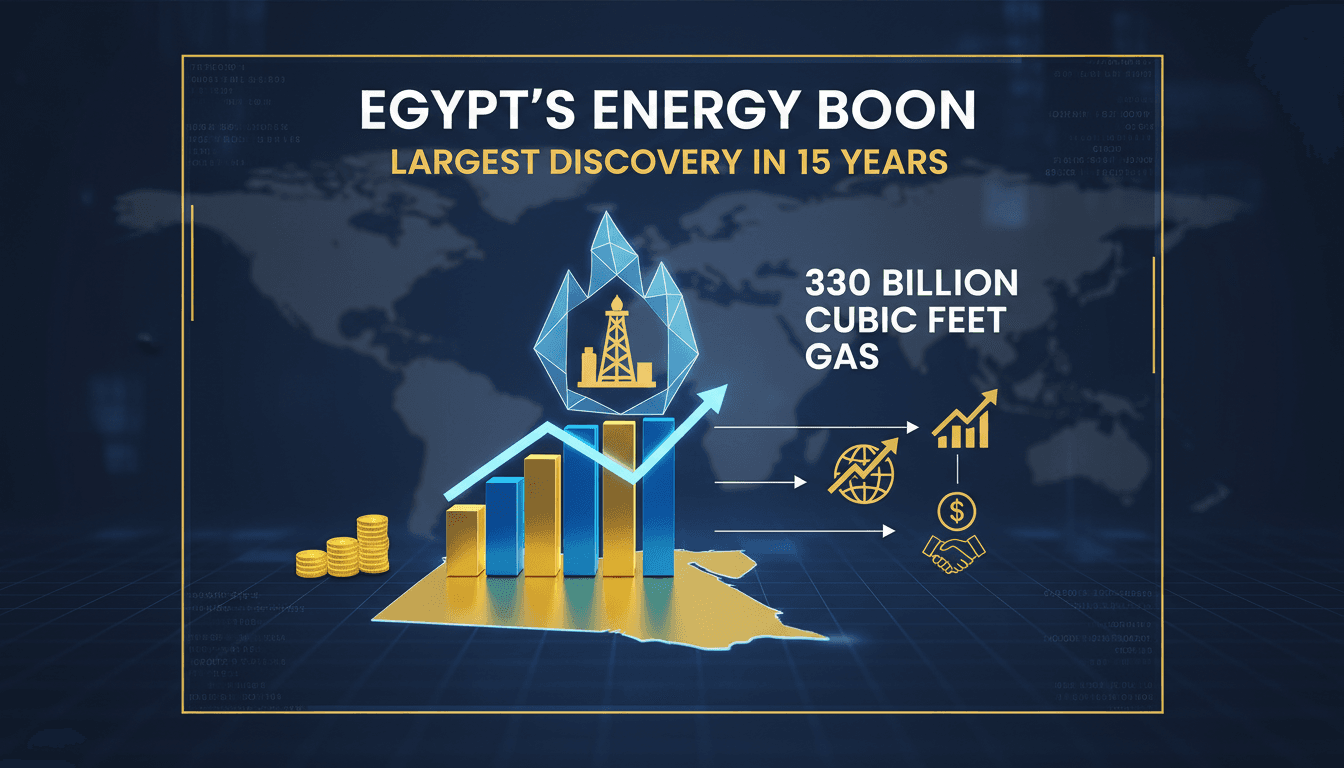 Map highlighting Egypt's Western Desert oil and gas discovery