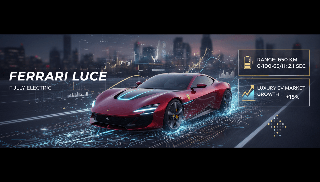 Ferrari Luce, the brand's first fully electric vehicle, unveiled.