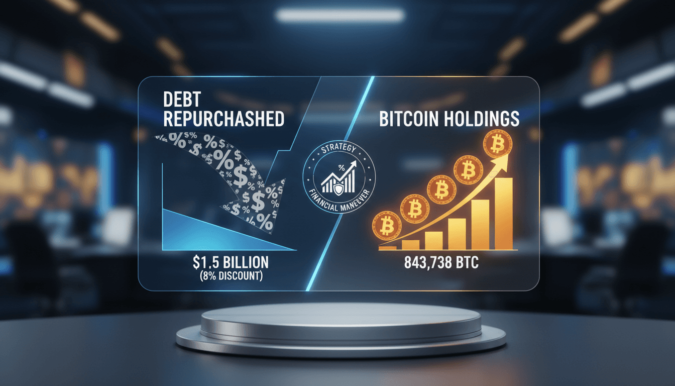 Strategy's financial strategy highlights debt repurchase and Bitcoin growth.