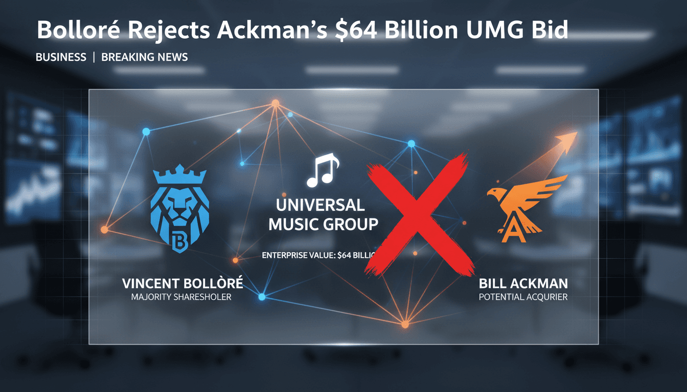 Vincent Bolloré rejecting Bill Ackman's bid for Universal Music Group